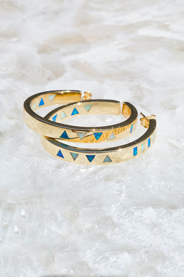 Statement opal hoops